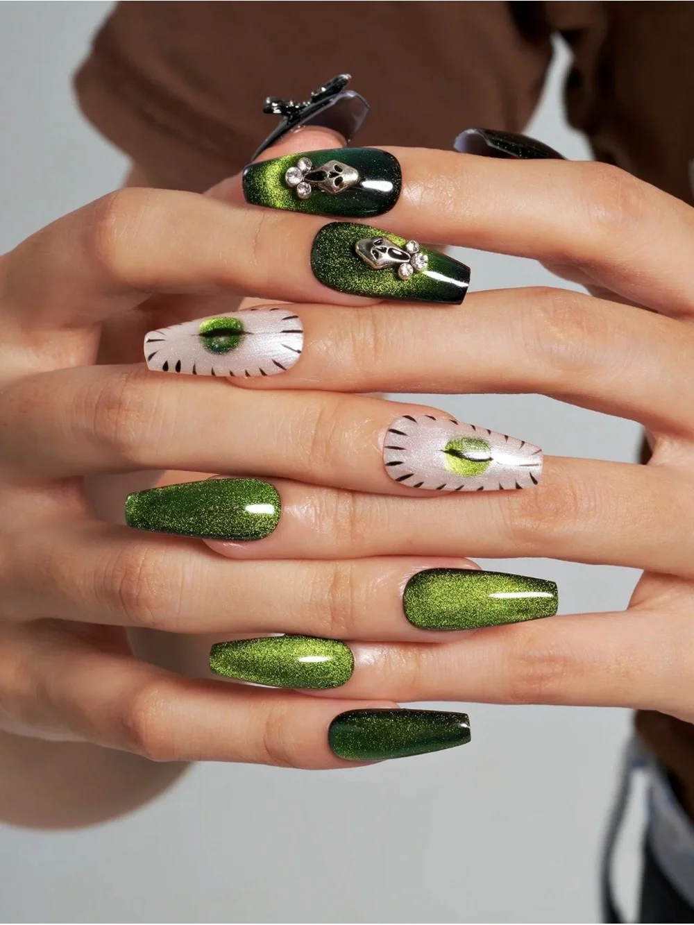 Glamermaid Handmade Press-On Nails-Two Spooky Sets!